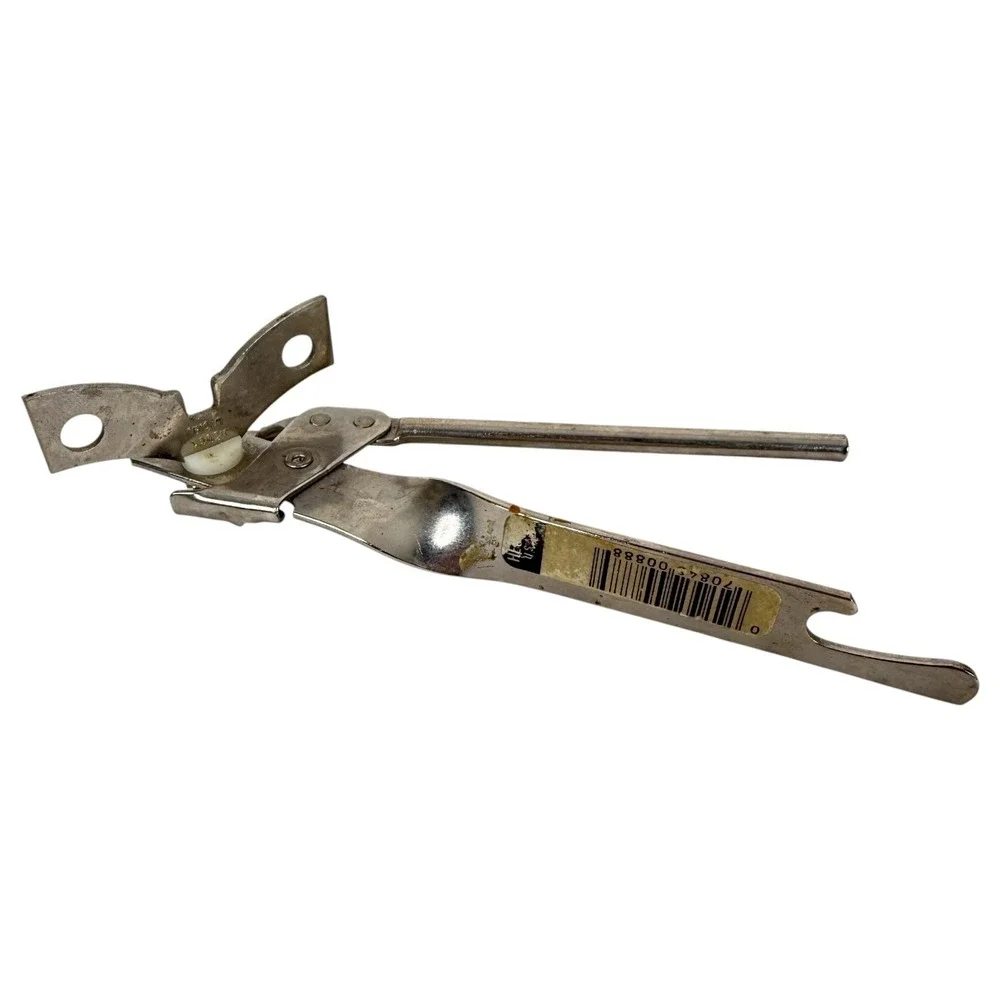 2 Vintage Can Bottle Openers Miracle Roll 881 And Heuck Hand Held Metal Made USA